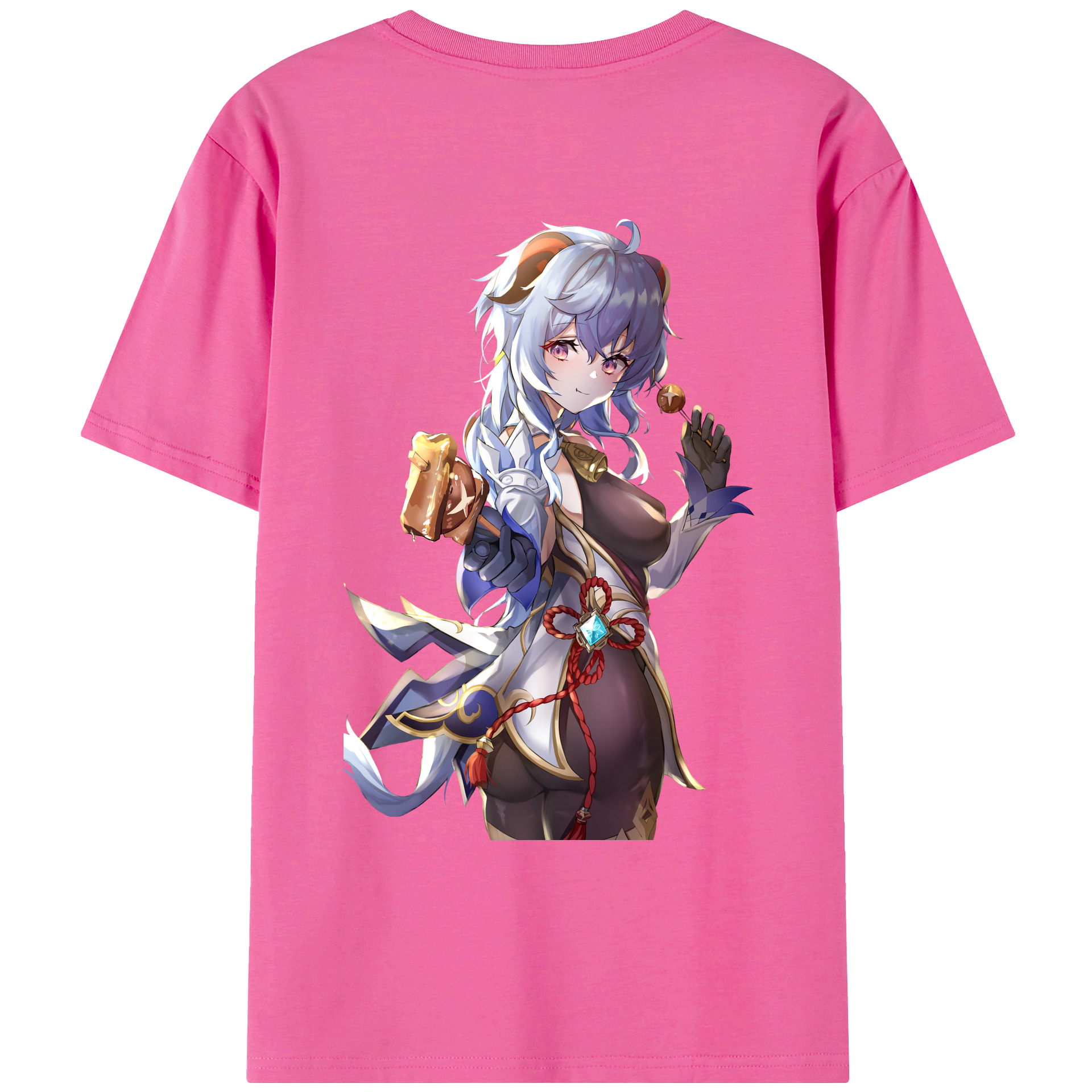 げんし神 甘雨 かんう genshin Ganyu レディース半袖Tシャツ(バックプリント)